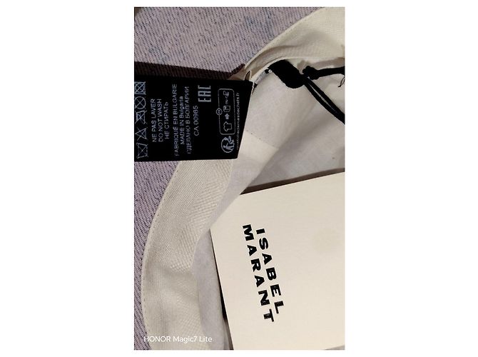 Isabel Marant Cappello Bucket Haley Bianco Blu chiaro - vista 6