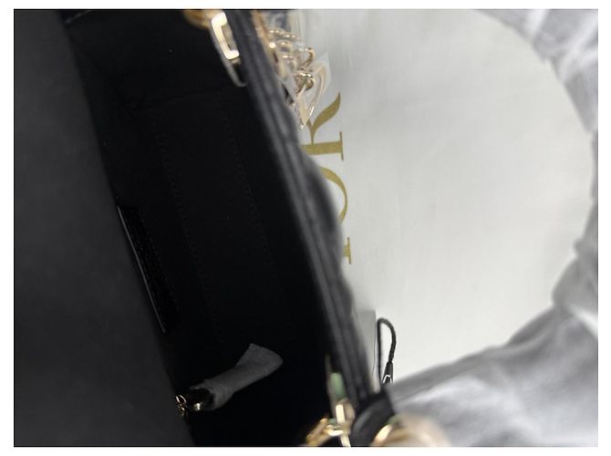 Borsa Micro Lady Dior in pelle d'agnello nera Nero - vista 11