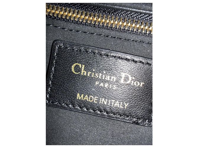 Borsa Micro Lady Dior in pelle d'agnello nera Nero - vista 12