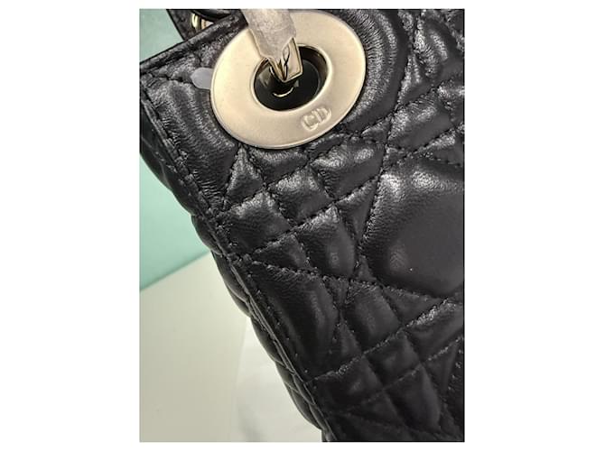 Borsa Micro Lady Dior in pelle d'agnello nera Nero - vista 5
