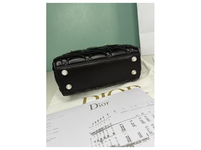 Borsa Micro Lady Dior in pelle d'agnello nera Nero - vista 9