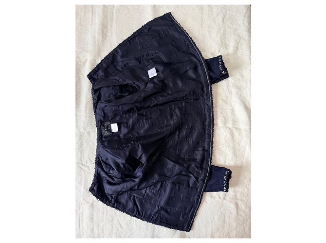Chanel Giacca in Tweed Blu Navy Blu scuro Silver hardware - vista 17
