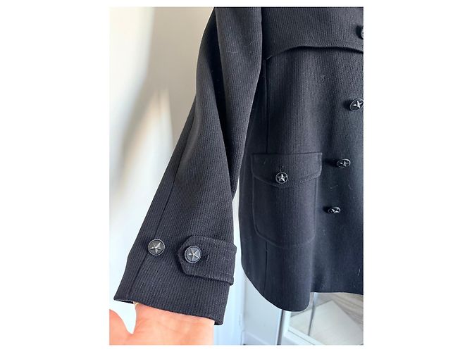 Chanel Double-breasted Black Wool Jacket - view 8