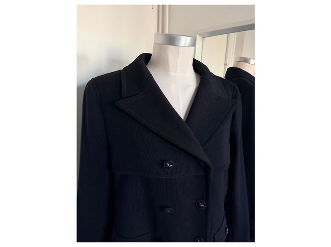 Chanel Double-breasted Black Wool Jacket - view 9