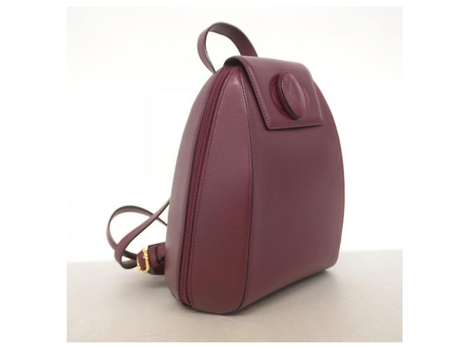 Cartier Must Leather Backpack in Bordeaux - view 2