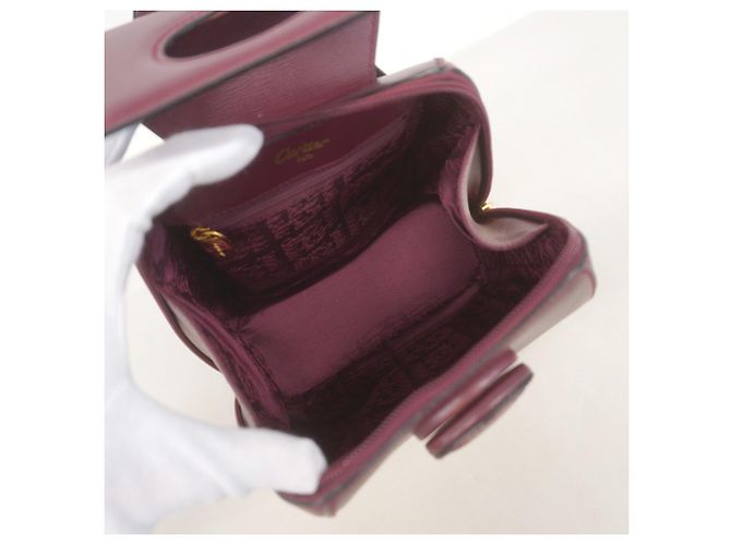 Cartier Must Leather Backpack in Bordeaux - view 4