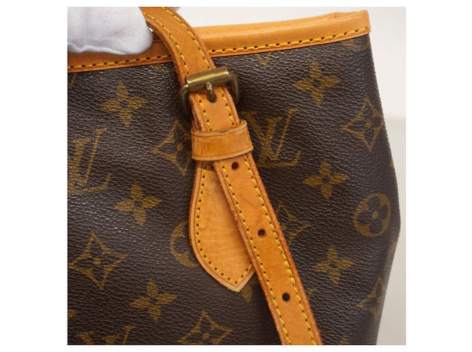 Borsa Tote Louis Vuitton Monogram Bucket PM Marrone - vista 11