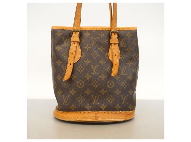 Borsa Tote Louis Vuitton Monogram Bucket PM Marrone - vista 13