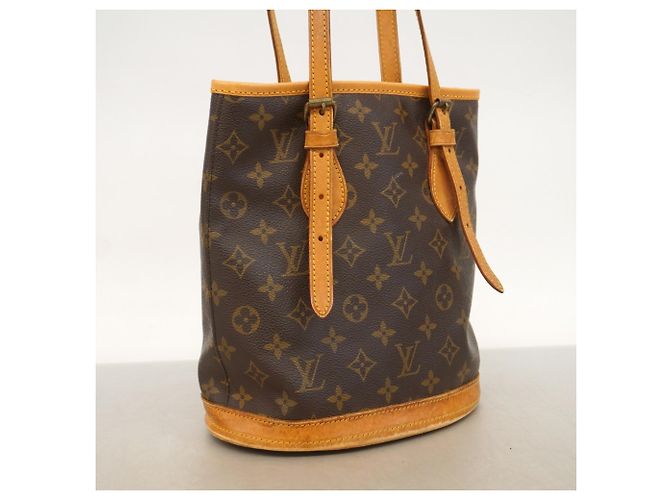 Borsa Tote Louis Vuitton Monogram Bucket PM Marrone - vista 2