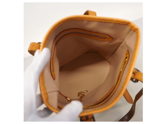 Borsa Tote Louis Vuitton Monogram Bucket PM Marrone - vista 4