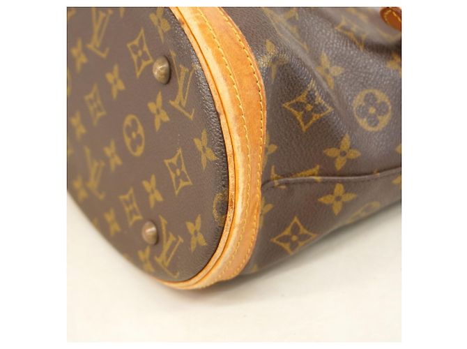 Borsa Tote Louis Vuitton Monogram Bucket PM Marrone - vista 6