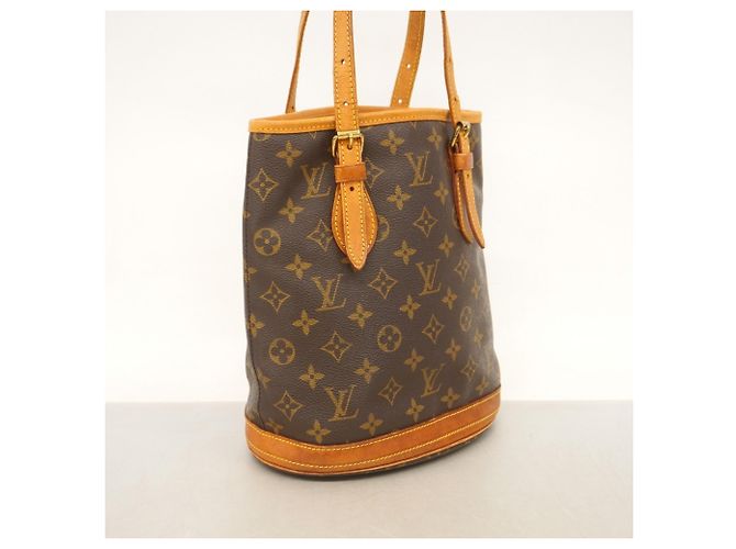 Borsa Tote Louis Vuitton Monogram Bucket PM Marrone - vista 2