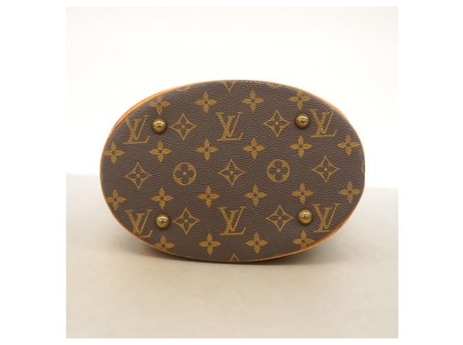 Borsa Tote Louis Vuitton Monogram Bucket PM Marrone - vista 3