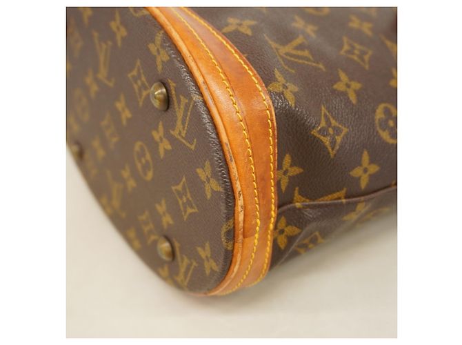 Borsa Tote Louis Vuitton Monogram Bucket PM Marrone - vista 6