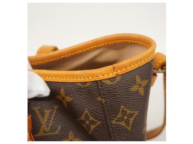 Borsa Tote Louis Vuitton Monogram Bucket PM Marrone - vista 9