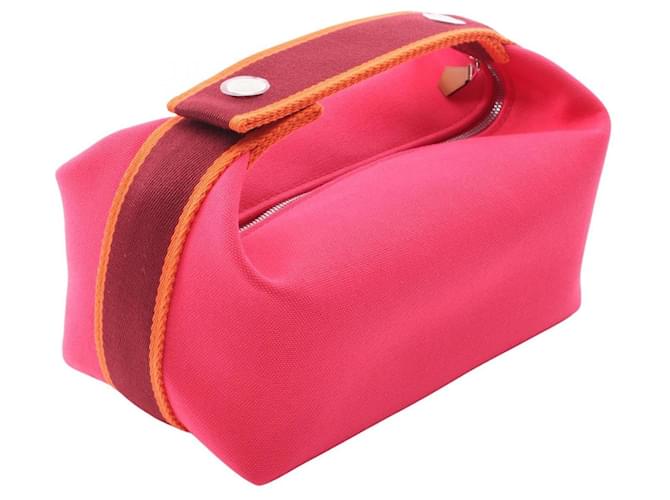 Hermès Borsa Hermes Bride à Bracque PM Rosa Arancione Bordò - vista 2