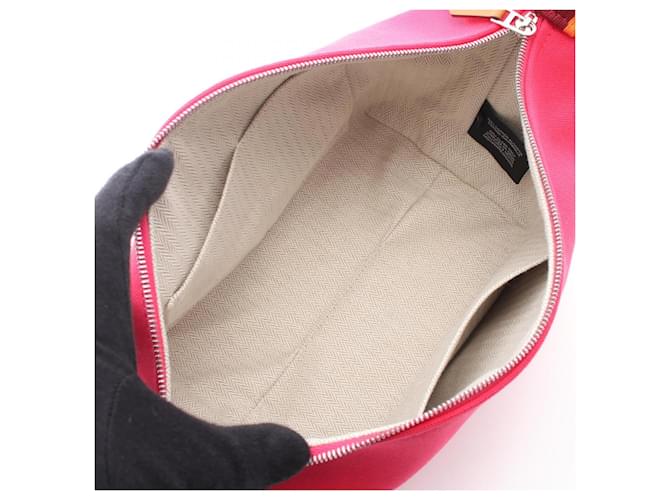 Hermès Borsa Hermes Bride à Bracque PM Rosa Arancione Bordò - vista 3