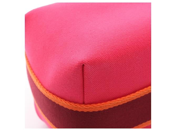 Hermès Borsa Hermes Bride à Bracque PM Rosa Arancione Bordò - vista 5