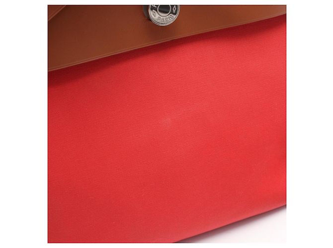 Hermès Borsa 2-Way Hermes Herbag Zip PM Marrone Rosso - vista 11
