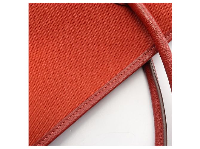 Hermès Borsa Tote Hermes Garden Zip MM Rosso Bordò - vista 10