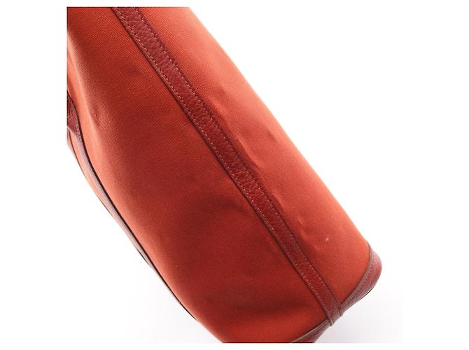 Hermès Borsa Tote Hermes Garden Zip MM Rosso Bordò - vista 11