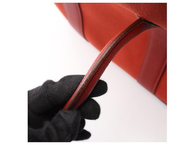 Hermès Borsa Tote Hermes Garden Zip MM Rosso Bordò - vista 12