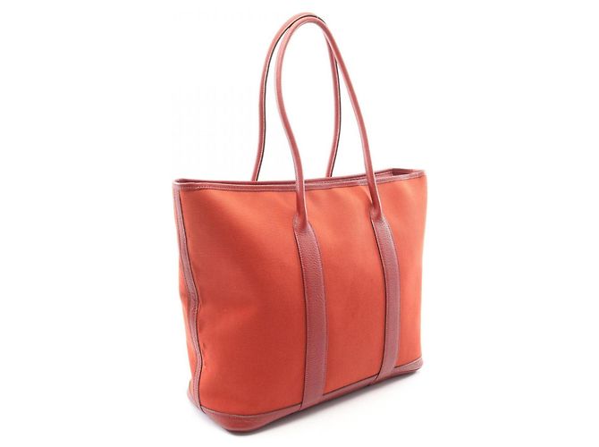 Hermès Borsa Tote Hermes Garden Zip MM Rosso Bordò - vista 2