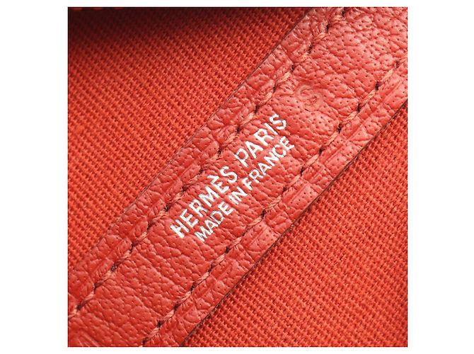 Hermès Borsa Tote Hermes Garden Zip MM Rosso Bordò - vista 4