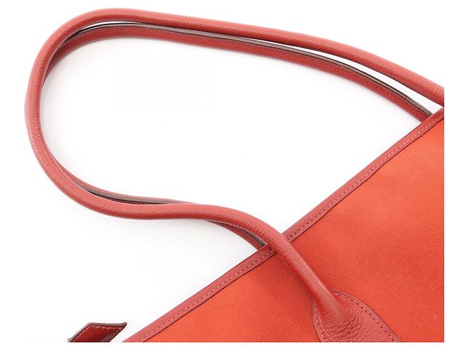 Hermès Borsa Tote Hermes Garden Zip MM Rosso Bordò - vista 7