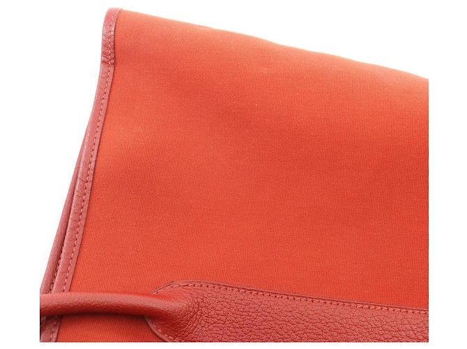 Hermès Borsa Tote Hermes Garden Zip MM Rosso Bordò - vista 9