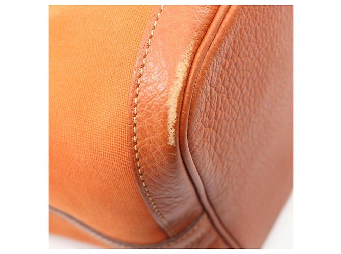 Hermès Borsa Tote Hermes Garden Party PM Potiron Marrone Arancione - vista 6
