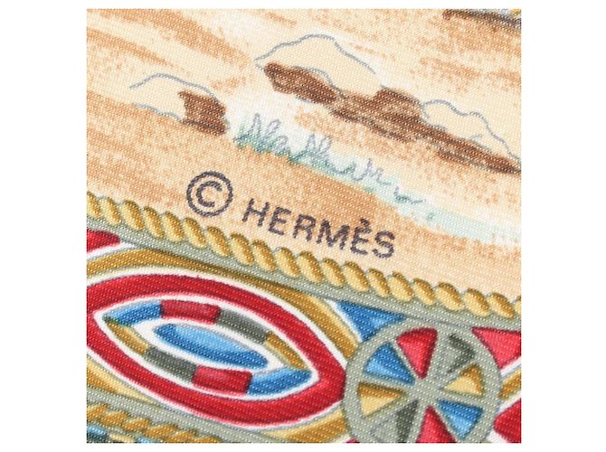 Sciarpa Carré 90 Cavaliers Peuls Hermès Multicolore Blu navy - vista 2