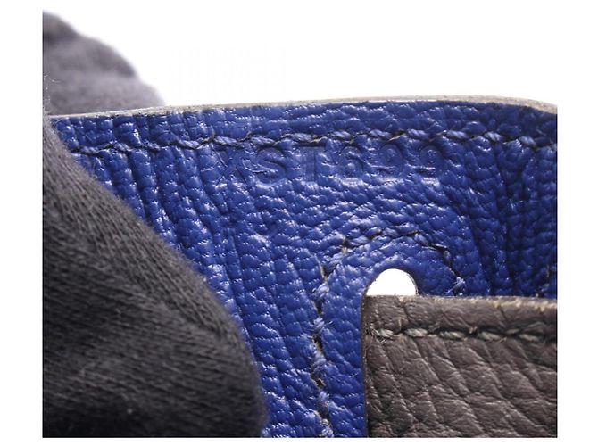 Hermès Borsa Hermes Kelly 28 Marrone Blu - vista 5