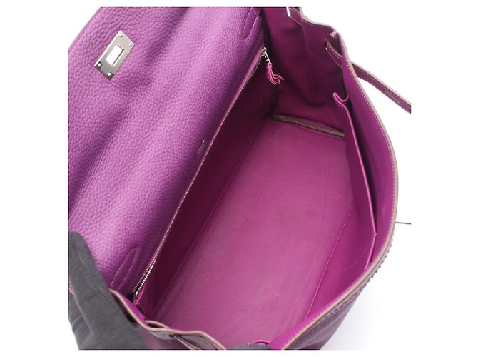 Hermès Borsa Hermes Kelly 35 Gillies Porpora - vista 3