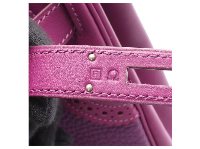 Hermès Borsa Hermes Kelly 35 Gillies Porpora - vista 5