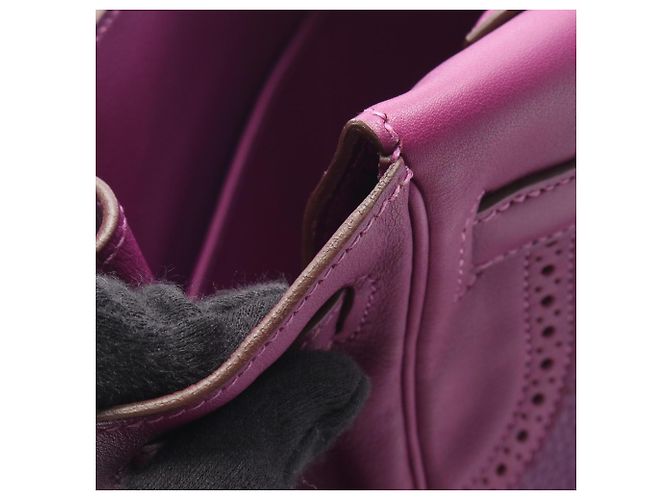 Hermès Borsa Hermes Kelly 35 Gillies Porpora - vista 8