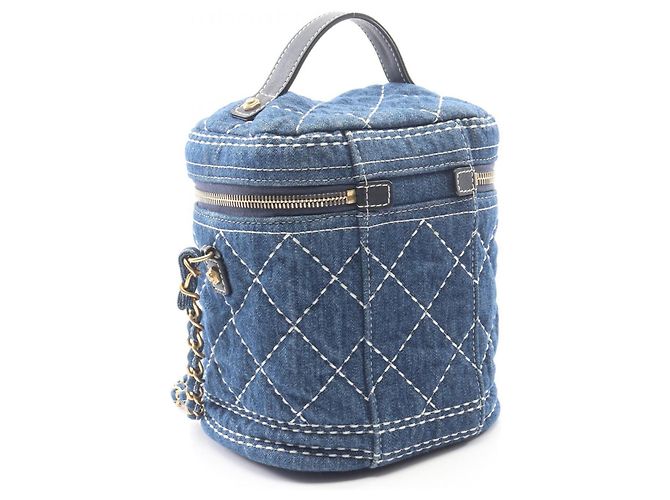 Bolso Vanity Chanel Coco Mark Azul marino - vista 2