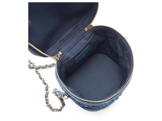 Bolso Vanity Chanel Coco Mark Azul marino - vista 3
