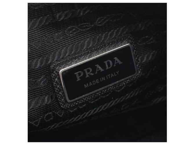 Borsa a Spalla da Viaggio in Saffiano Prada Nero - vista 4