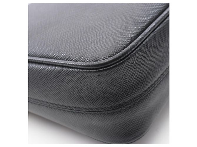 Borsa a Spalla da Viaggio in Saffiano Prada Nero - vista 5