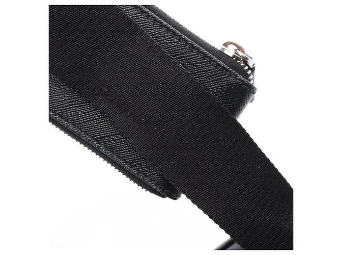 Borsa a Spalla da Viaggio in Saffiano Prada Nero - vista 6
