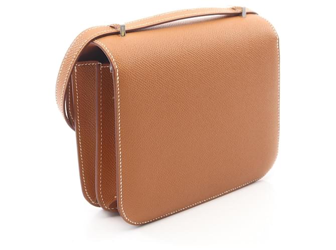 Hermès Borsa a Spalla Hermes Constance 3 Mini Marrone D'oro - vista 2