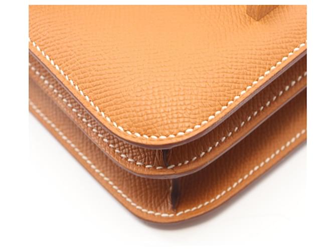 Hermès Borsa a Spalla Hermes Constance 3 Mini Marrone D'oro - vista 6