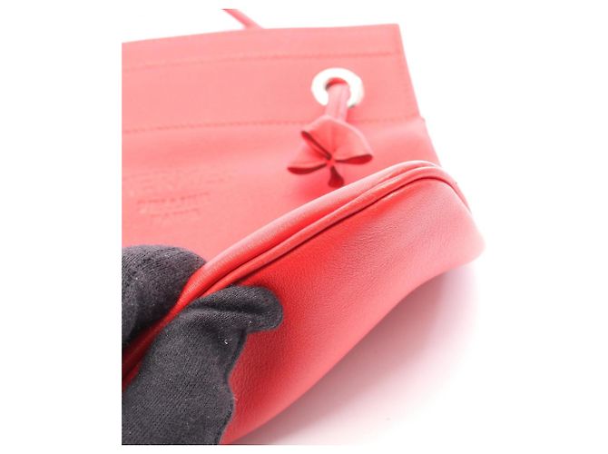 Hermès Borsa a tracolla Hermes Sac Aline Mini Rosso - vista 6