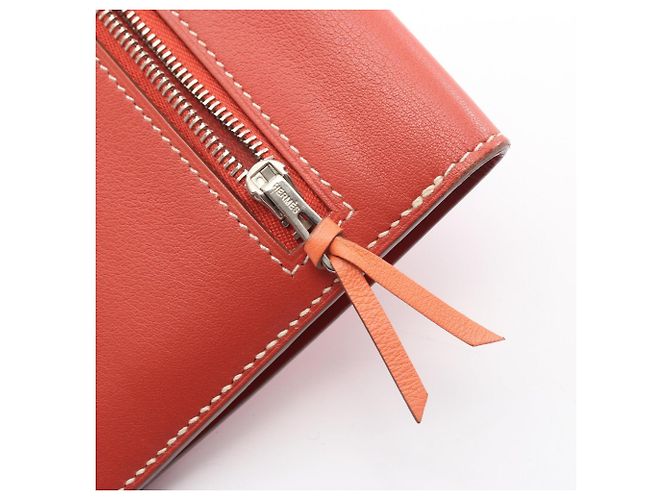 Hermès Portefeuille long plié Dogon Hermes Rose Bordeaux - vue 12