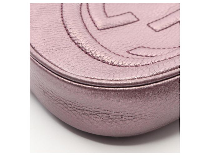 Borsa a Spalla Gucci Soho Tassel Metallic Porpora - vista 5