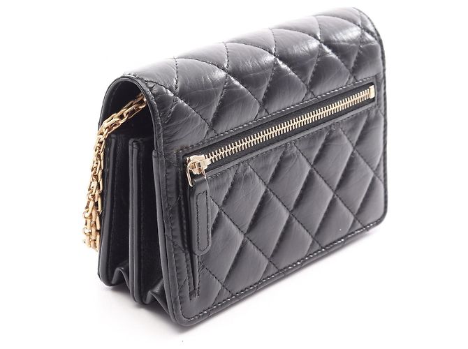 Borsa a tracolla mini Chanel 2.55 Matelassé Nero - vista 2