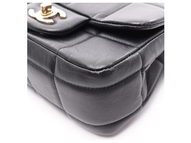 Mini borsa a tracolla Chanel Chocolate Bar Flap Nero - vista 10