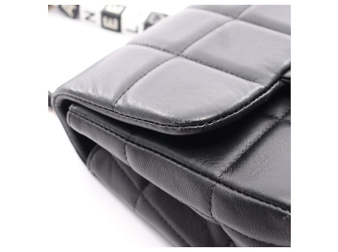 Mini borsa a tracolla Chanel Chocolate Bar Flap Nero - vista 11