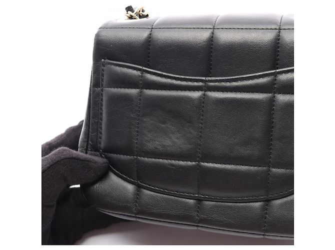 Mini borsa a tracolla Chanel Chocolate Bar Flap Nero - vista 12